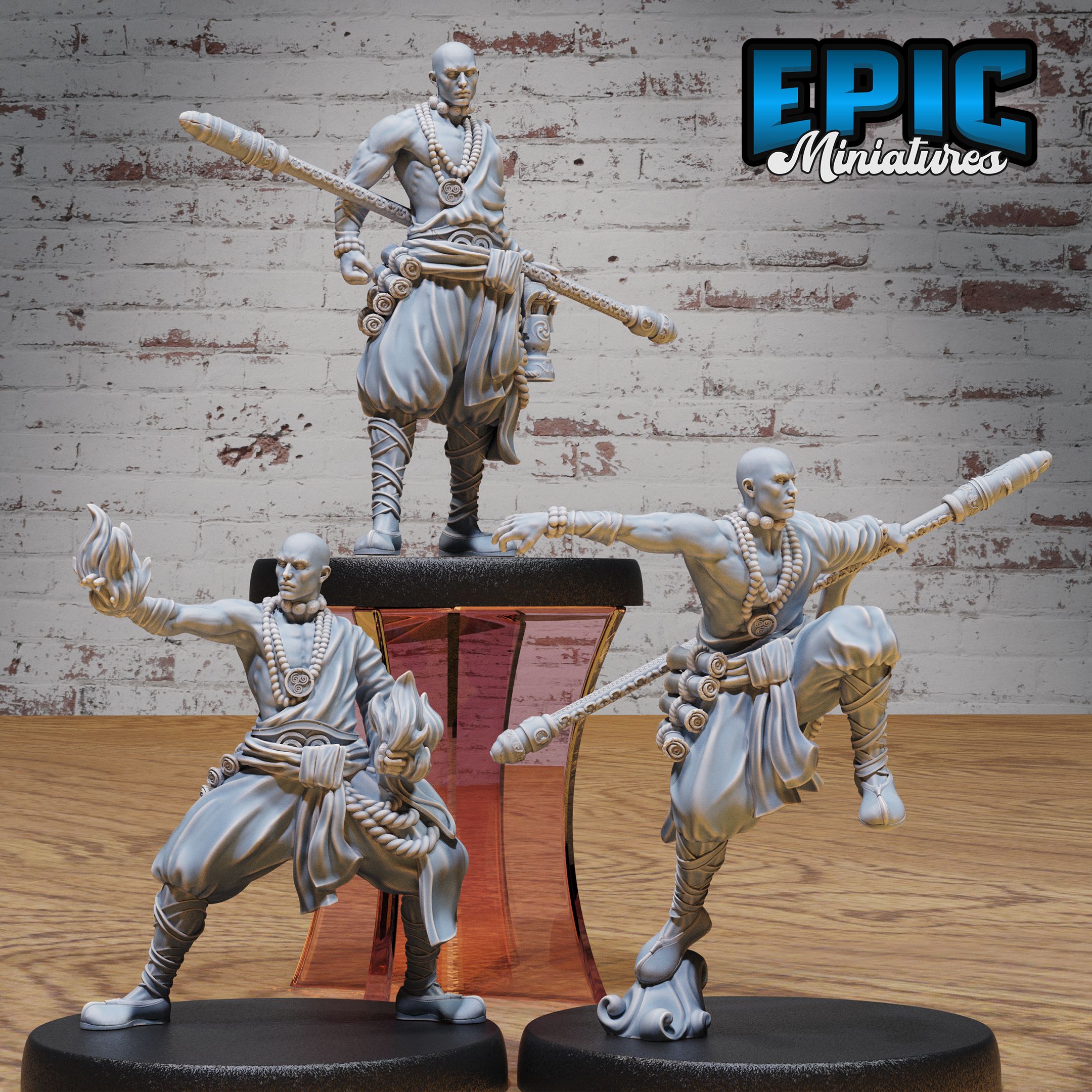 Shaolin Monk Set / Male Buddhism Priest / Eastern Human Warrior / Kung Fu Master / Chinese Folk Fighter / Temple Guard / Buddhist Monastery / Iron Fist Encounter